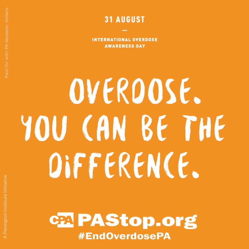 PreventionPa's tweet photo. International Overdose Awareness Day is on August 31st. You can become part of the change. Please share and play your part. #EndOverdosePA #IOAD2021 #DifferenceMaker @OverdoseDay https://t.co/ukBPJXFp9e