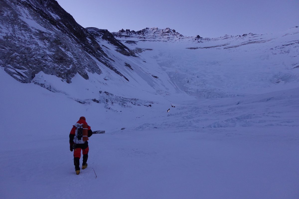 EVEREST 2021 ⛰ - DAY 46
LOCATION: EVEREST BASE CAMP 2 TO CAMP 3
ELEVATION ≈ 21,256’ > 23,200’
 
You can get a feel for the steepness of the Lhotse face in these videos and photos.