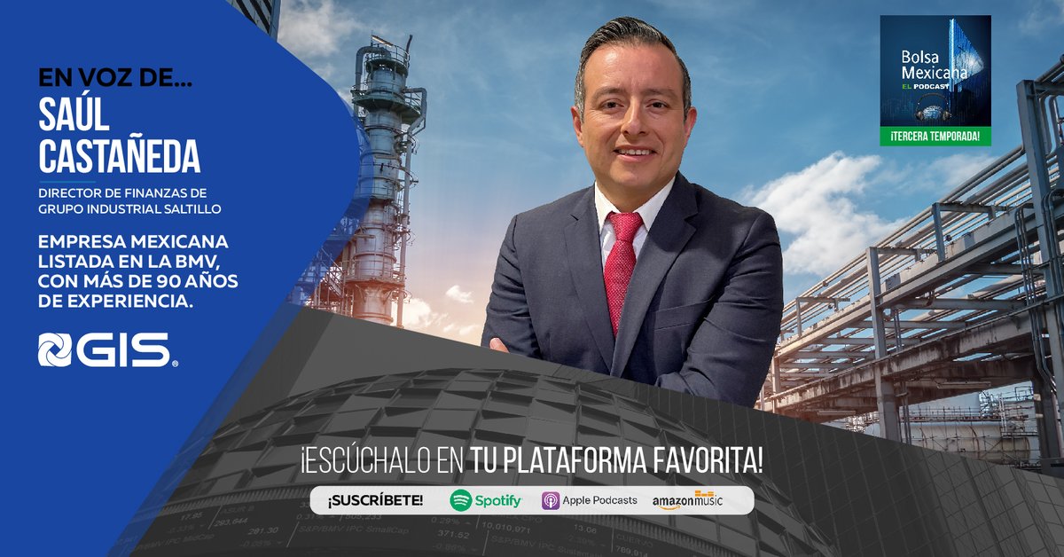BMVMercados's tweet photo. Si te interesa invertir en empresas de los sectores automotriz y cerámico conoce a @GIS_MX, una empresa mexicana global.

Escucha el nuevo episodio de Bolsa Mexicana, el podcast.

Amazon: https://t.co/EcQLGjZ9Yn
Apple: https://t.co/qBgR56OclN
Spotify: https://t.co/Ysk6yyj6BB https://t.co/jzC315rZFb