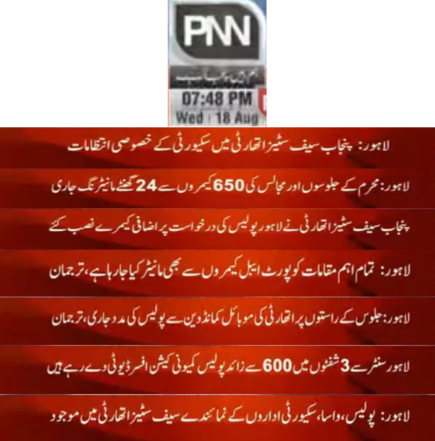 PSCAsafecities's tweet photo. پنجاب سیف سٹیز اتھارٹی کی جانب سے محرم الحرام میں سکیورٹی کے خصوصی انتظامات
#PSCA #PPIC3 #PunjabSafeCitiesAuthority #Ashura #Muharam #PublicSafety #SecurityArrangements #SafeCityLahore #Lahore #Pakistan #LahorePolice #PunjabPolice #IGPunjab #PNN_News #monitoring #cameramonitoring https://t.co/ZJCL0w2jg1