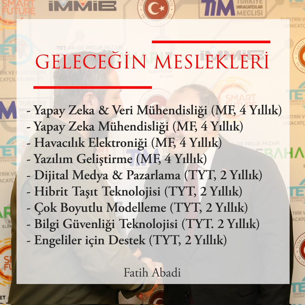 Geleceğin meslekleri.

#tercihdanışmanlığı #yks2021 #üniversite #meslek