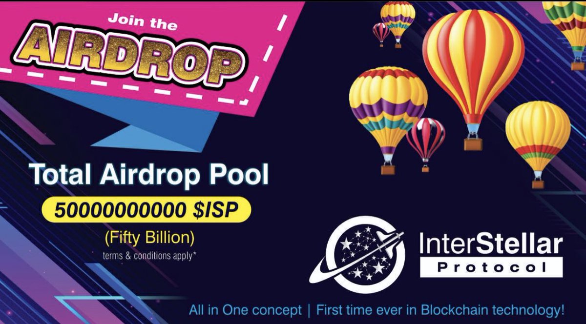 ISP_Protocol's tweet image. 💫InterStellar Protocol💫

-All in one platform to be created first time ever in the history of Blockchain. 

🌟Claim now: t.me/ISPAirdrop_bot

🔹Website: interstellarprotocol.org 💫

🔹Telegram: t.me/joinInterstell…

#BSC #ISP @bsc_daily