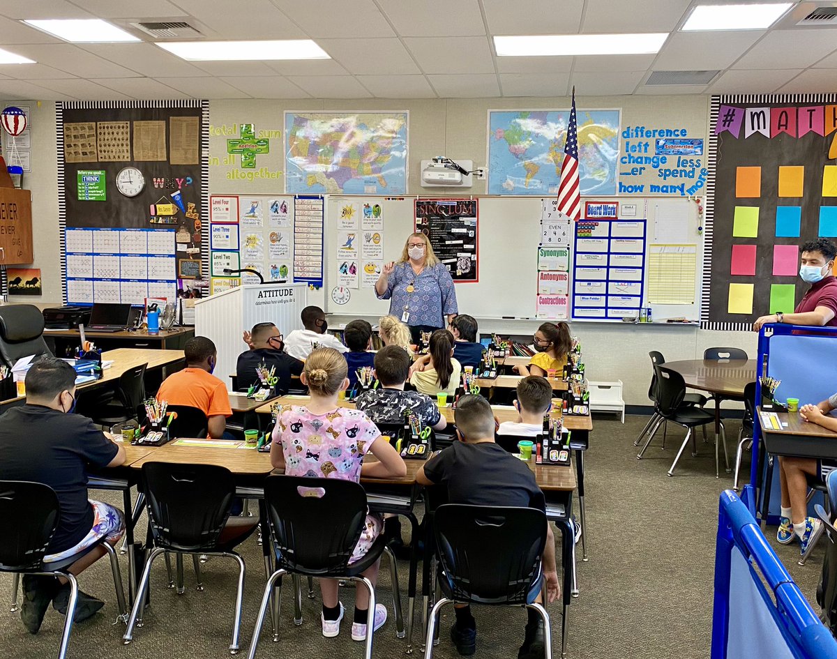 We are together again!! ♥️ First Day of School in <a href="/CoriLarsen/">Cori Larsen</a>’s room. Love the sound of children’s voices learning! #pbvsdc #pbvusd #pbvssc #WeAreHereForYou