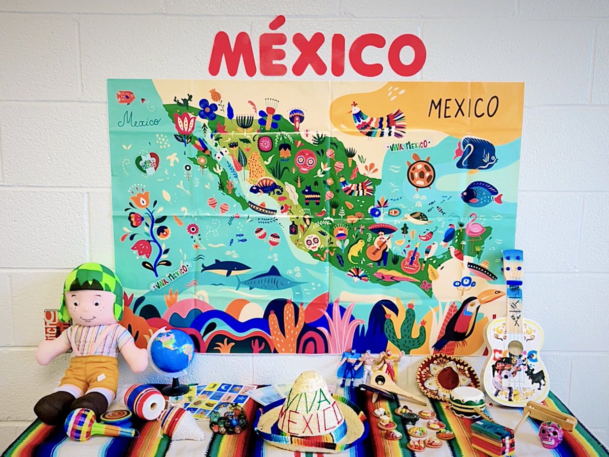A little bit of México in <a href="/SelmaElemNC/">Selma Elementary</a> <a href="/JCPS_NC/">Johnston County Public Schools</a> 🇲🇽❤️✨ #unitingourworld 🌎 <a href="/ParticipateLrng/">Participate Learning</a> 
Cultural corner check ✔️