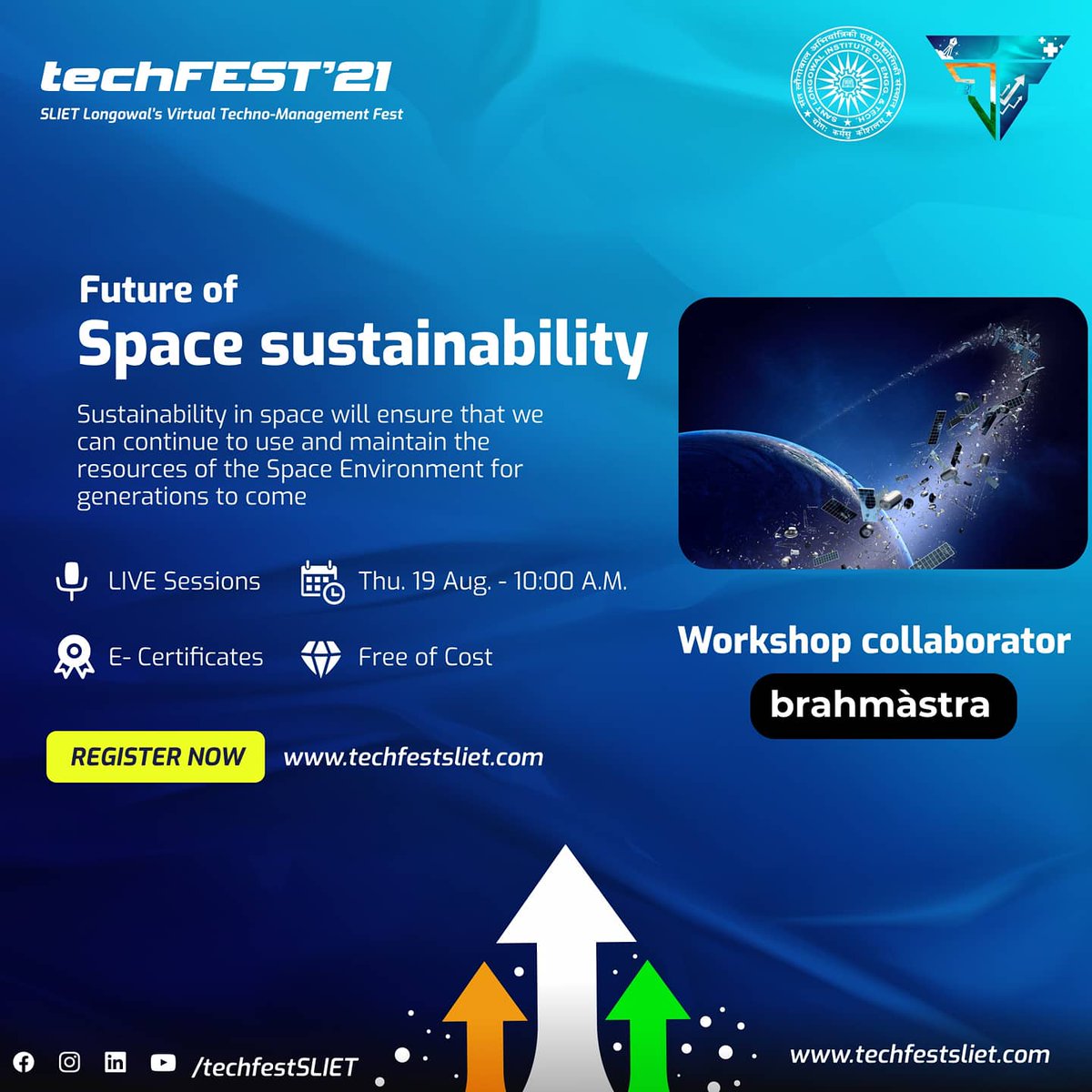 techfestsliet's tweet photo. Join us in the next workshop along with Subhash Sir as we unravel and discuss the future of space sustainability.
Register today at https://t.co/zAHKJ4UU7S
#technology #workshops #Webinar https://t.co/LtS1r9DSt0