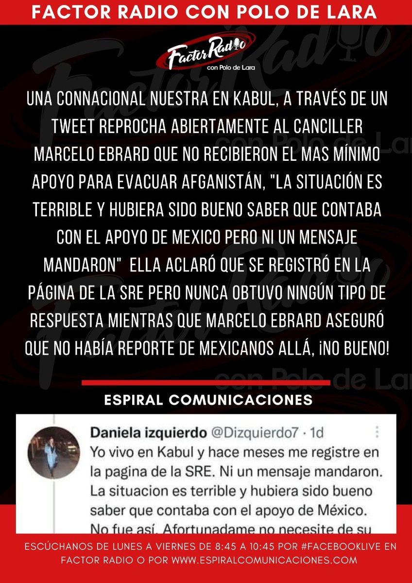 FactorRadioPue's tweet photo. https://t.co/Lz1KAVaRXA el Programa de hoy @OficialEspiral @floresfragoso @FACTORCIUDADANO @J_Rcastillo_r @polodelara @joma61jorge @SarahiiMunoz @rgolmedo @GL_PRIPuebla @CongresoPue @ElviraGaytanCo1 @JBarrientosH @juridicabogados @ZaraPaolaFlo https://t.co/XBvaZzHsJd