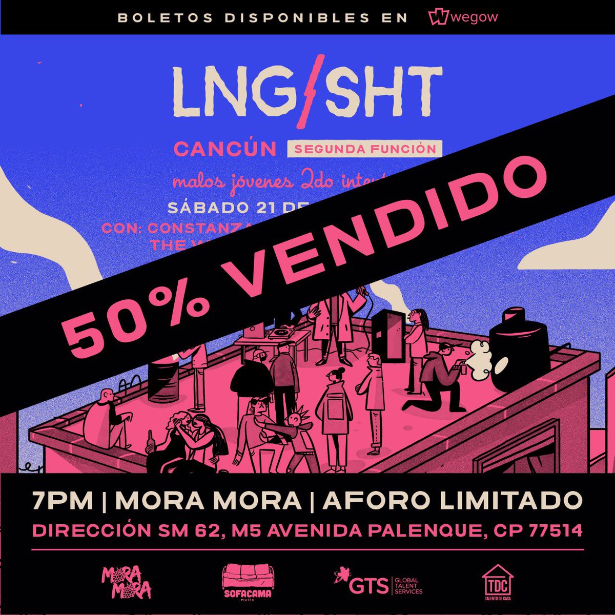 LngSHT's tweet photo. Este sábado tocamos en Mora Mora en Cancún y terminando el show grabamos escenas para el video de “nuestros tiempos”

Si eres local por favor regalanos un RT familia ❤️ @VivoEnCancun #cancun 

Boletos a la venta en 
https://t.co/CgqIugKhVy https://t.co/oB6WslPXKL