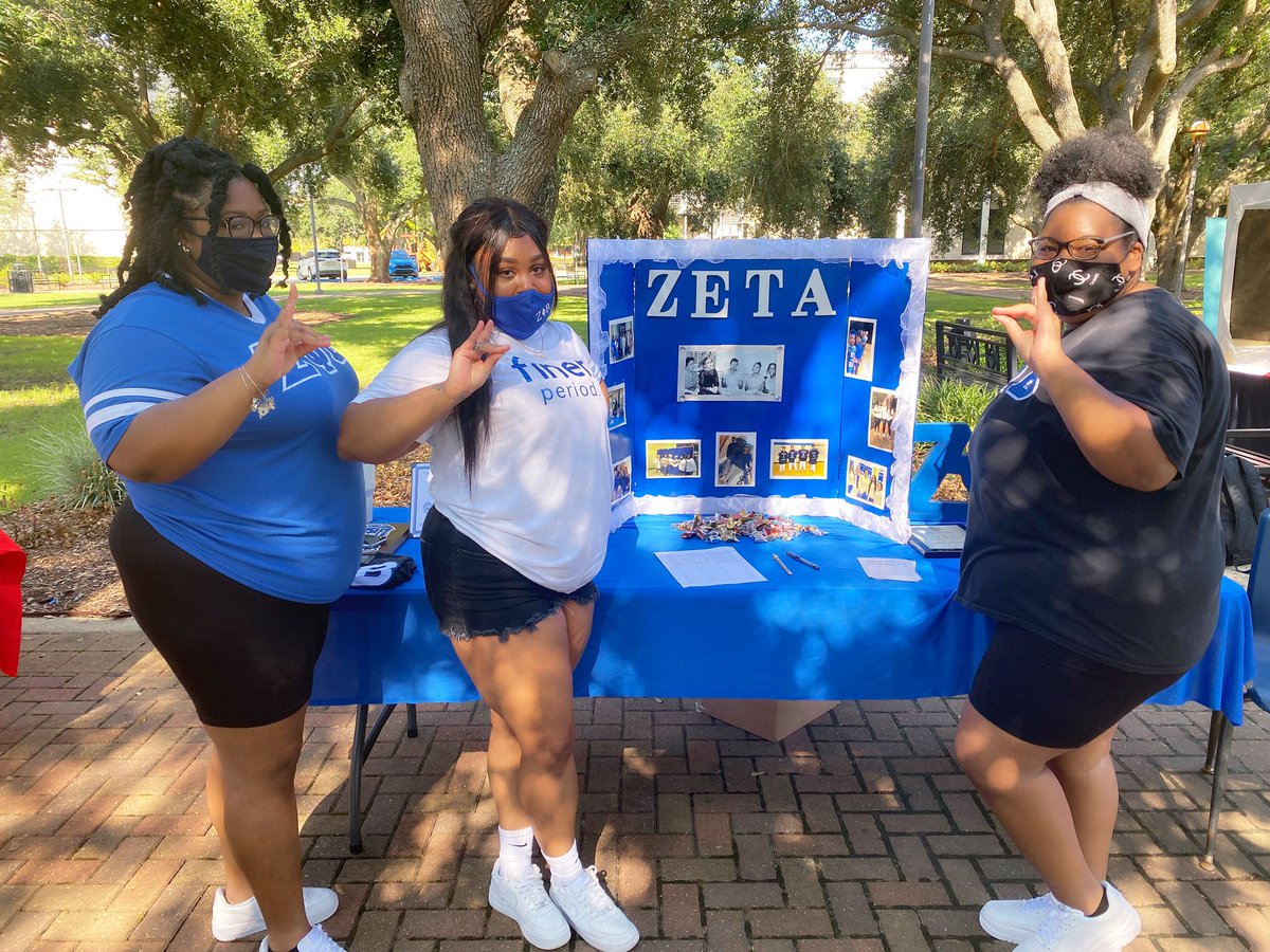 Welcome Back Pokes 💙💛 
Thanks to everyone for stopping by &amp; seeing us yesterday at the org fair. We love seeing new faces! #WelcomeBackWeek #MaskUp