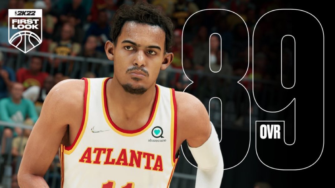 2KIntel's tweet image. Trae Young is 89 overall #NBA2K22