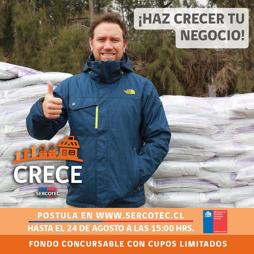 Esta mañana lanzamos el #Crece2021 de <a href="/SercotecAraucan/">Sercotec Araucanía</a> ✅
📝 Envía tu postulación hasta el 24 de agosto a través de sercotec.cl
Aporte de Sercotec por un monto desde los $ 4.000.000 hasta los $5.000.000 📈