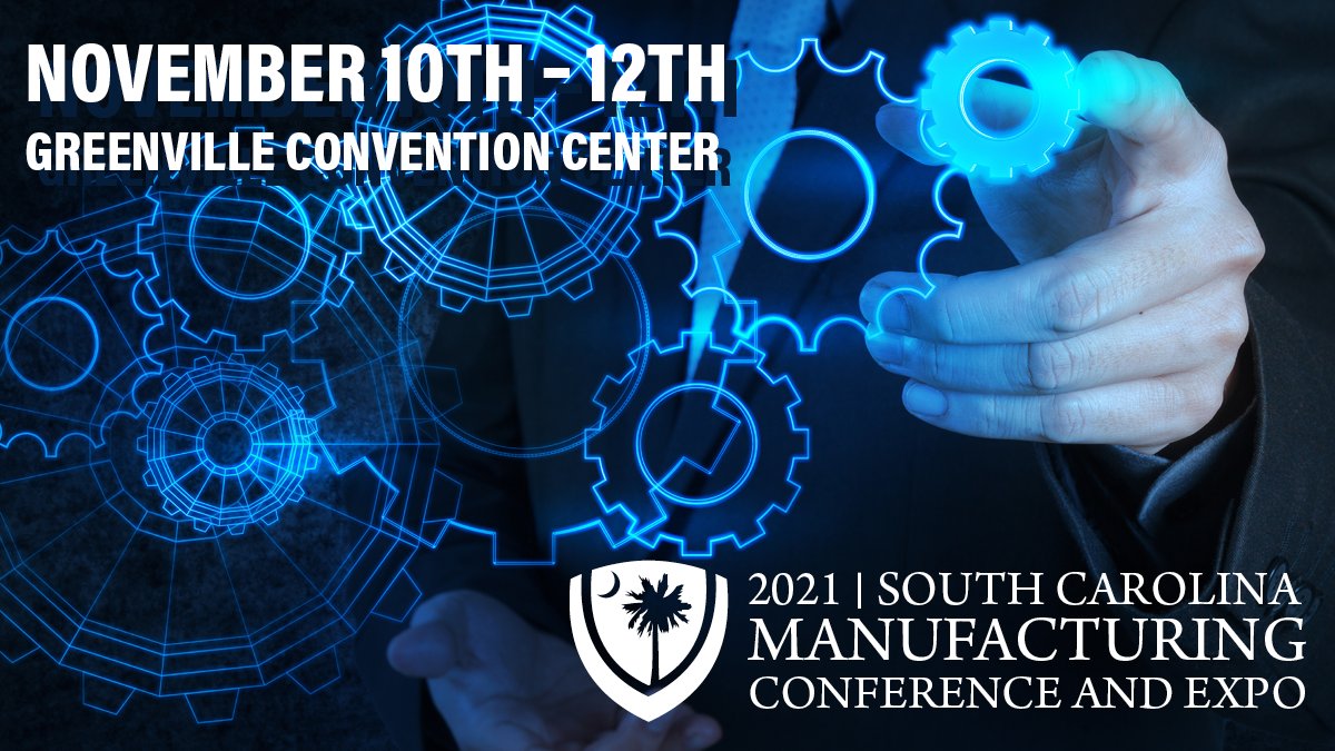 SCMFG's tweet image. Register for SC's most significant manufacturing event of the year! Join professionals from across the Southeast to discuss the latest trends, share their vision, become inspired and immerse yourself in manufacturing culture.
Learn more: bit.ly/scmfg21reg
#scmfgconf