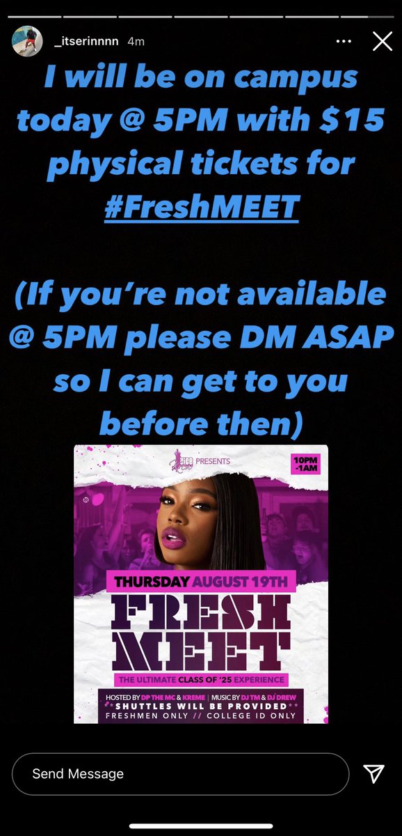 JuiceKrewEnt's tweet photo. #WSSU #WSSU25

#FRESHMEET TICKETS AVAILABLE @ 5:00PM TODAY @ THE CLOCK TOWER https://t.co/NPCyfK5nKp