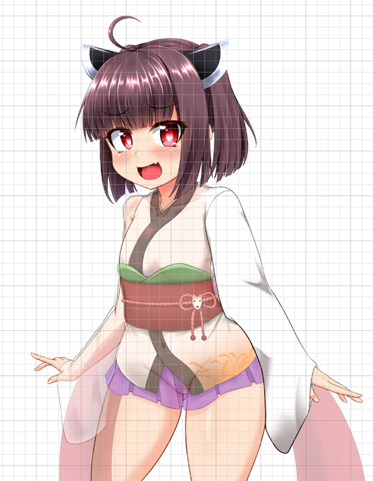 おやすみ前の修正進捗。手とか服の差分をいっぱい用意しようとすると終わらなくなるので、適当な段階で公開して追加分は作ったら追いアップしていく予定でおます 