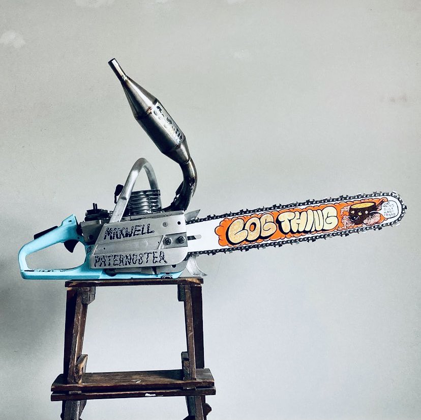 ironandair's tweet image. Log thing just want friend. By @datanoster #art #chainsaw