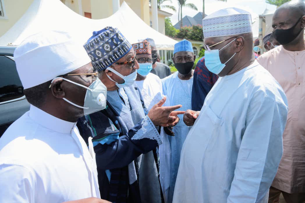 atiku's tweet photo. Today, I paid a condolence visit to the family of late Sen. Ibrahim Mantu, former Deputy Senate President. I prayed with the family and others that Almighty Allah would forgive his sins, grant him Aljannah Firdaus and comfort his loved ones. https://t.co/JPWoiSqedU