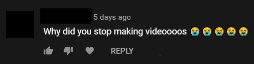 JohnWolfeYT's tweet photo. Comment from a recent video https://t.co/Fr3TdY1ych