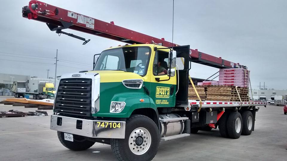 BornToBuild's tweet photo. With over 400 trucks in our fleet, McCoy’s offers one of the most responsive delivery services in the building supply industry. McCoy’s delivers on time—your way—straight to the job site. You can even track your order in real time! https://t.co/UJ1HHMu4xr