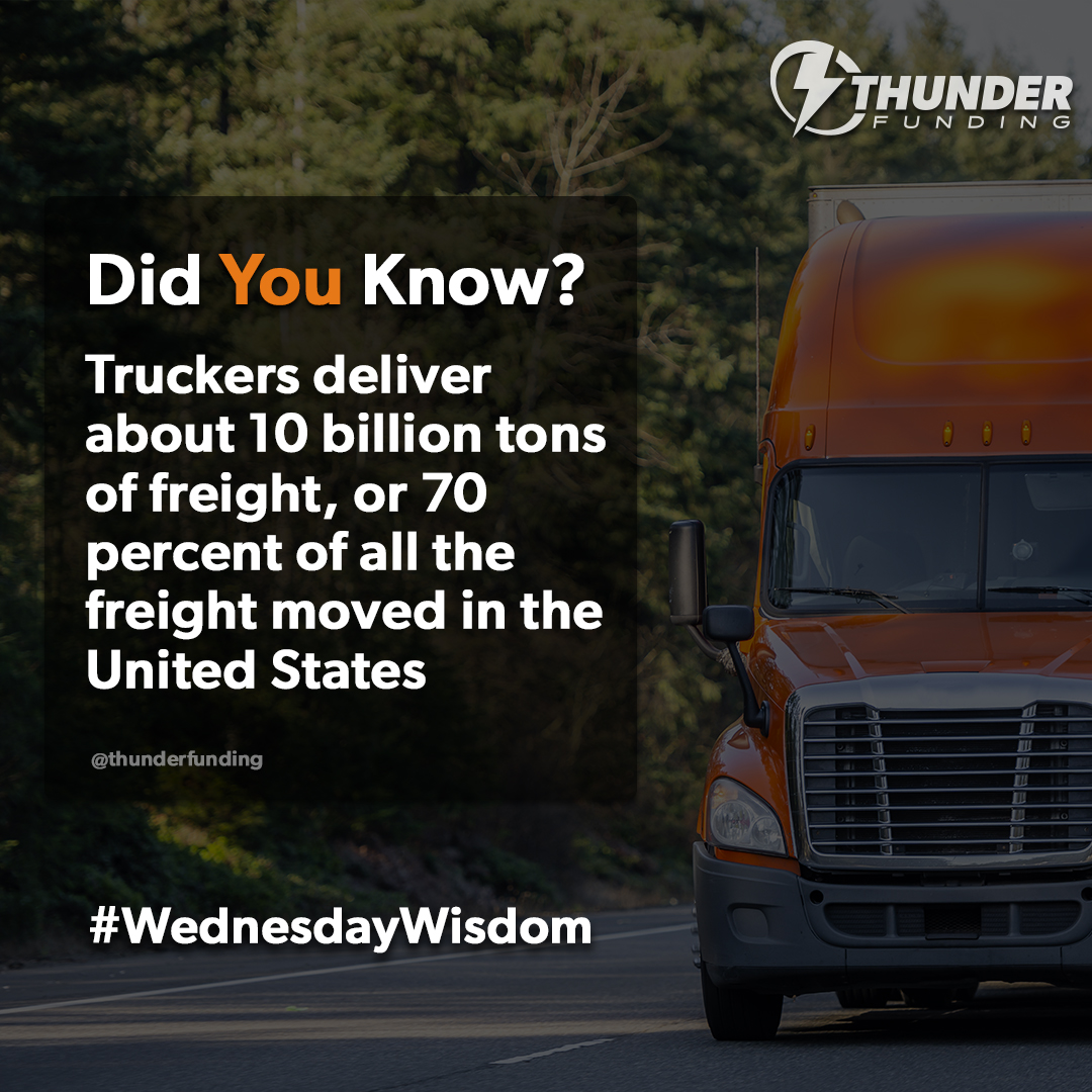 ThunderFunding's tweet photo. โจWednesday Wisdomโจ
Did you know? Giving you some #wednesdaywisdomโจ on this great morning. Let us know what you think in the comments below๐ฝ #wednesdaymood #thunderfunding #freightfactoring #reefergang #hotshothauling #truckon #cdldrivers https://t.co/m86U39WmoM