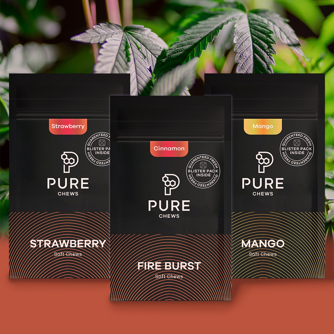 PureExtracts_CA's tweet photo. THC lovers unite 🚨🌿 our Pure Chews are available in a variety of flavours to help provide a consistent and delicious experience 🍓🔥🥭 
•
#pureextractscorp #pureextracts #thcgummies #thc #edibles #cannabis #elevatedcannabis #cannabiscommunity #thcedibles #purebynature #canada https://t.co/vJ2lQFGRhq