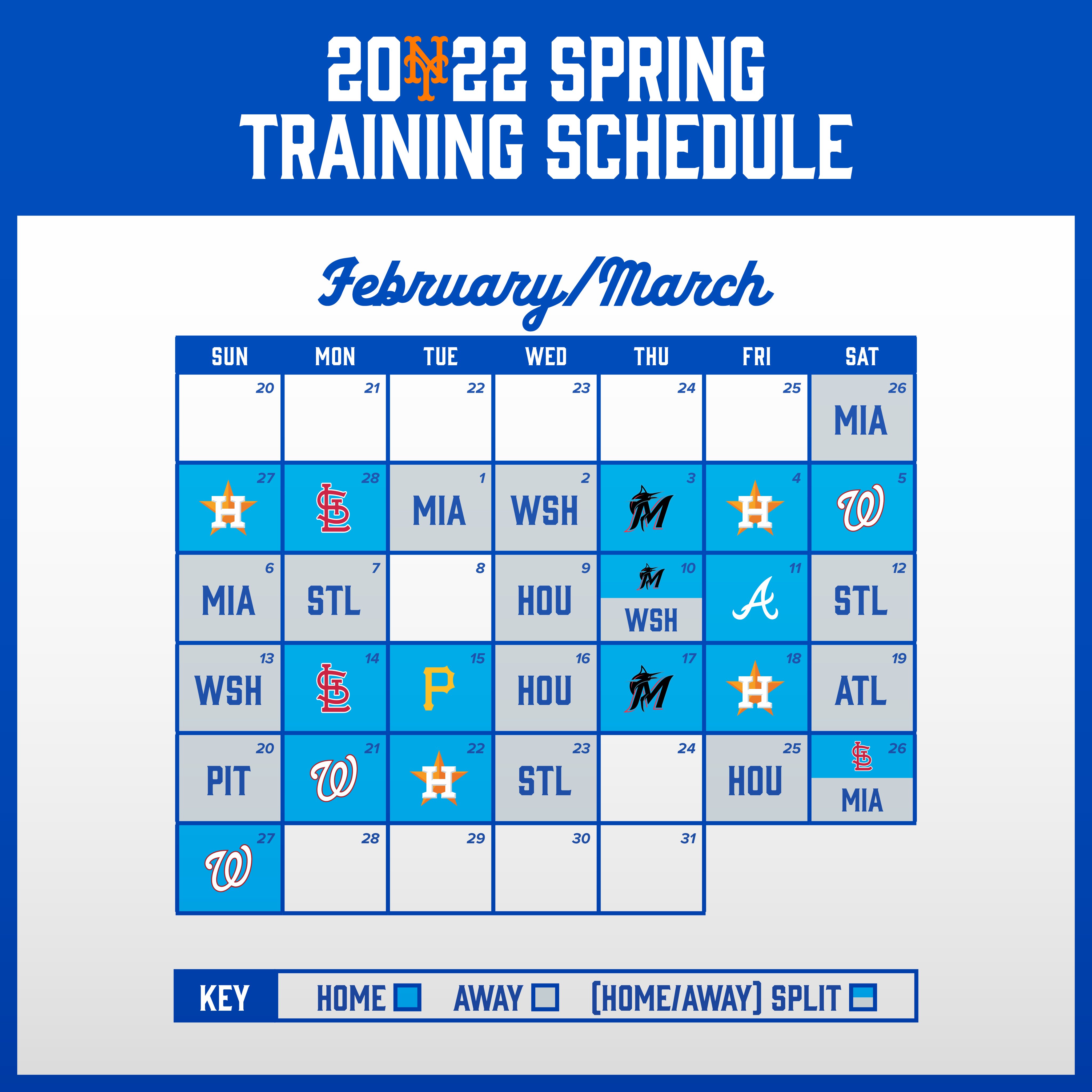 X 上的New York Mets：「Our 2022 #SpringTraining Grapefruit League
