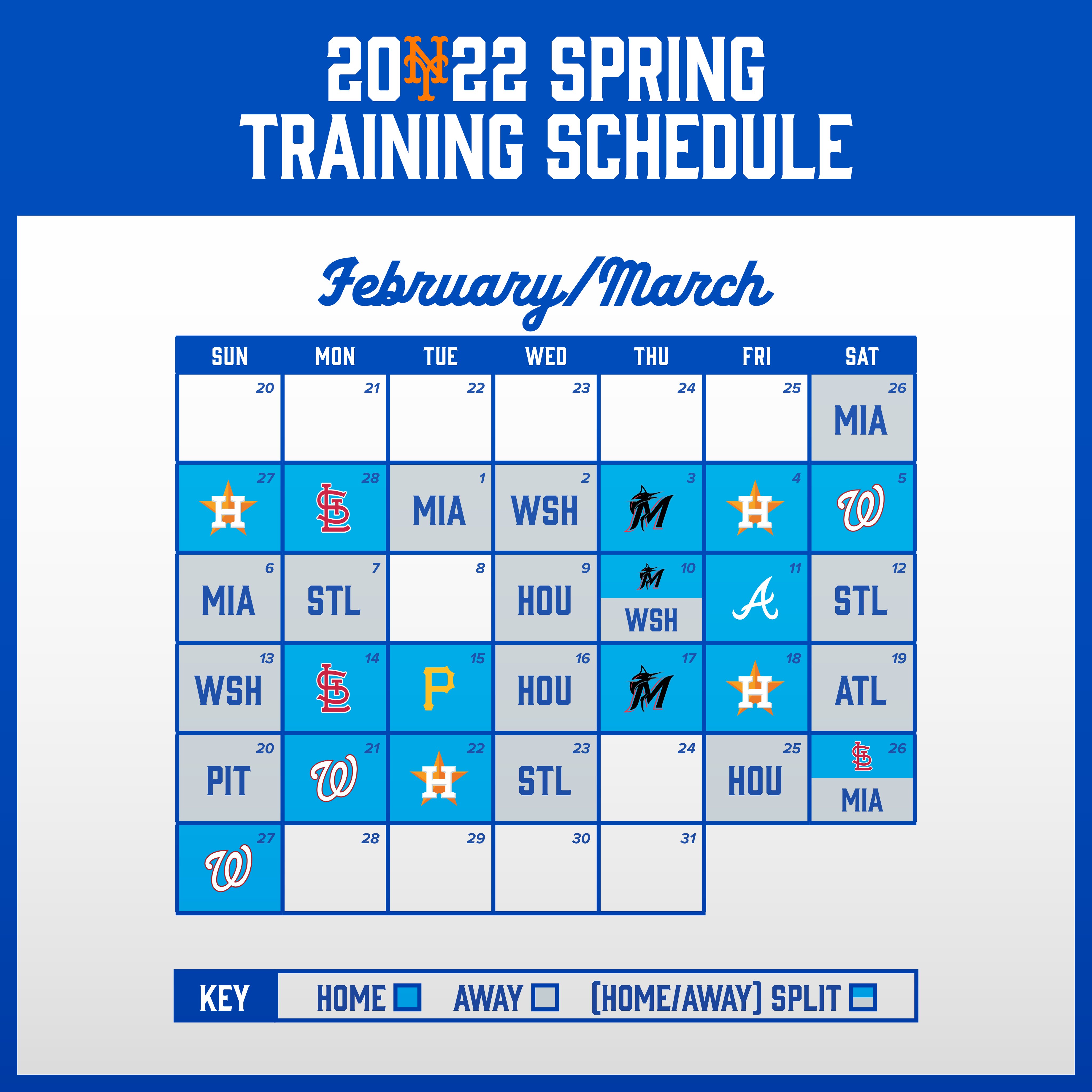 Ny Mets Schedule 2022 New York Mets On Twitter: "Our 2022 #Springtraining Grapefruit League  Schedule Is Here. 👇 Https://T.co/78Nb2Ci9J6" / Twitter