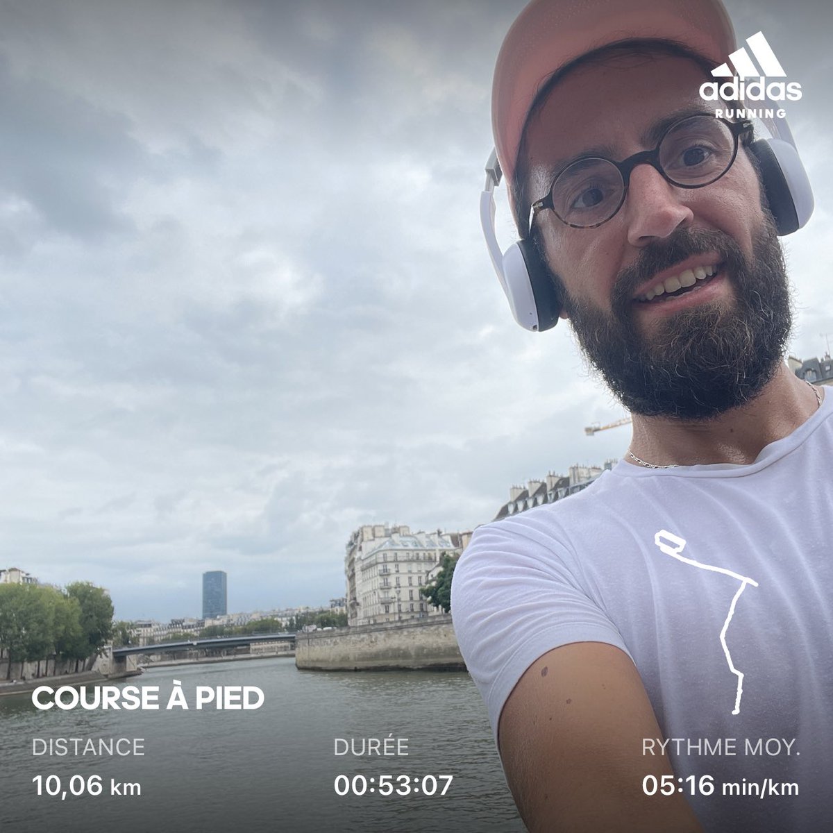 sautrel's tweet image. Reprise après 18j d’arrêt suite à trottinette…. Content de reprendre ! Pas encore toutes mes sensations, ça tire du coup distance moyenne merci mes #brooks #ghost13 pour le confort !!