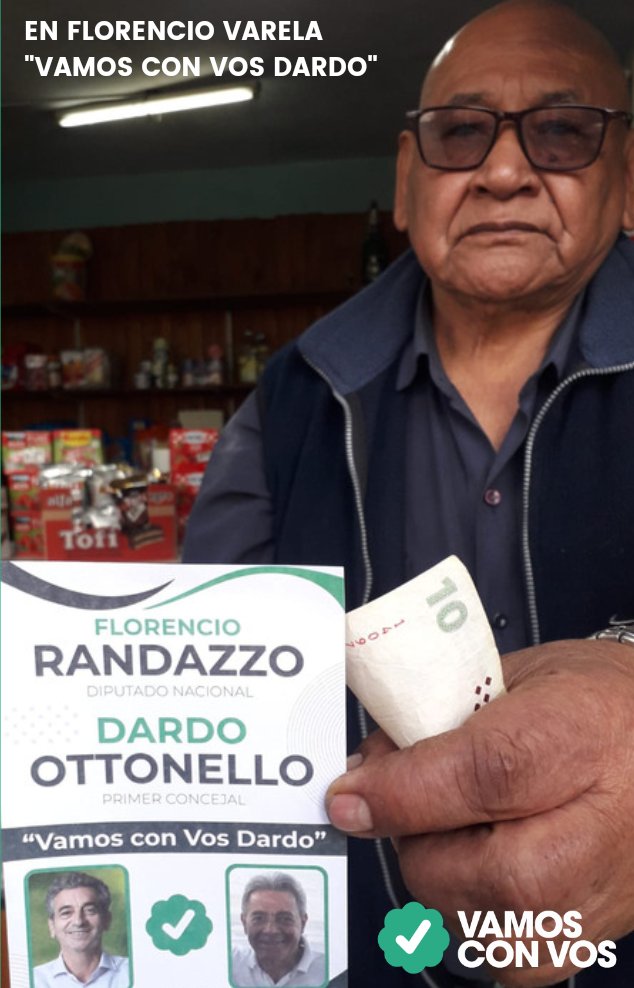 OttonelloD's tweet photo. Comerciantes y vecinos de Varela nos abren sus puertas y ofrecen su apoyo a la fórmula @RandazzoF-Ottonello.
"𝗩𝗮𝗺𝗼𝘀 𝗰𝗼𝗻 𝗩𝗼𝘀 𝗗𝗮𝗿𝗱𝗼" https://t.co/plN0MlMkjh