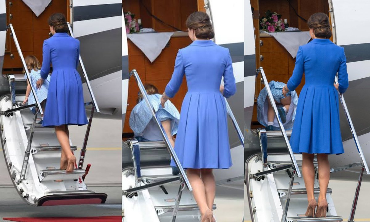 lovefamilywales's tweet image. Little Prince William walking up the stairs of a plane back in the 80s and then his daughter Princess Charlotte doing the same and having some trouble with it (but she got to the top! 💪🏻) So funny and cute 😂😂 like father, like daughter ❤️❤️❤️❤️