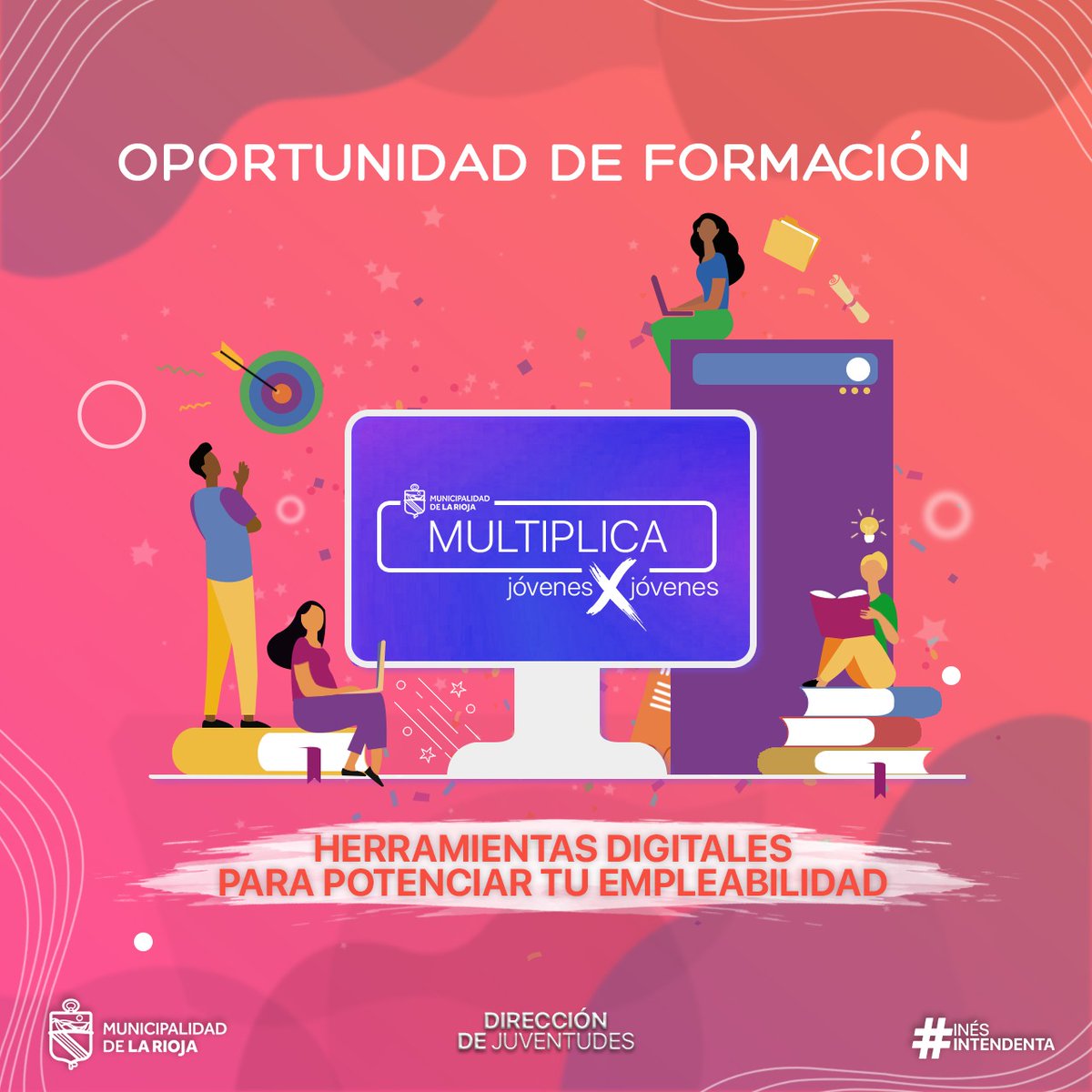 JuventudMuniLR's tweet photo. ¿Te gustaría adquirir habilidades blandas y digitales 💻 que mejoren tus condiciones de empleabilidad y te permitan desenvolverte mejor en el ámbito laboral 🗣️? #MultiplicaJovenesXJovenes está pensado para vos.

📝 Hacé clic en el link 👇🏾

https://t.co/vPJJLzSnE0 https://t.co/lS8lzWFEcA