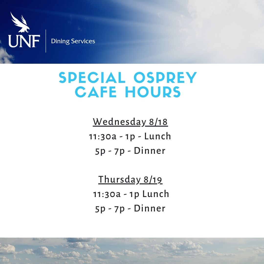 UNF Dining Services on Twitter home Ospreys! We have special