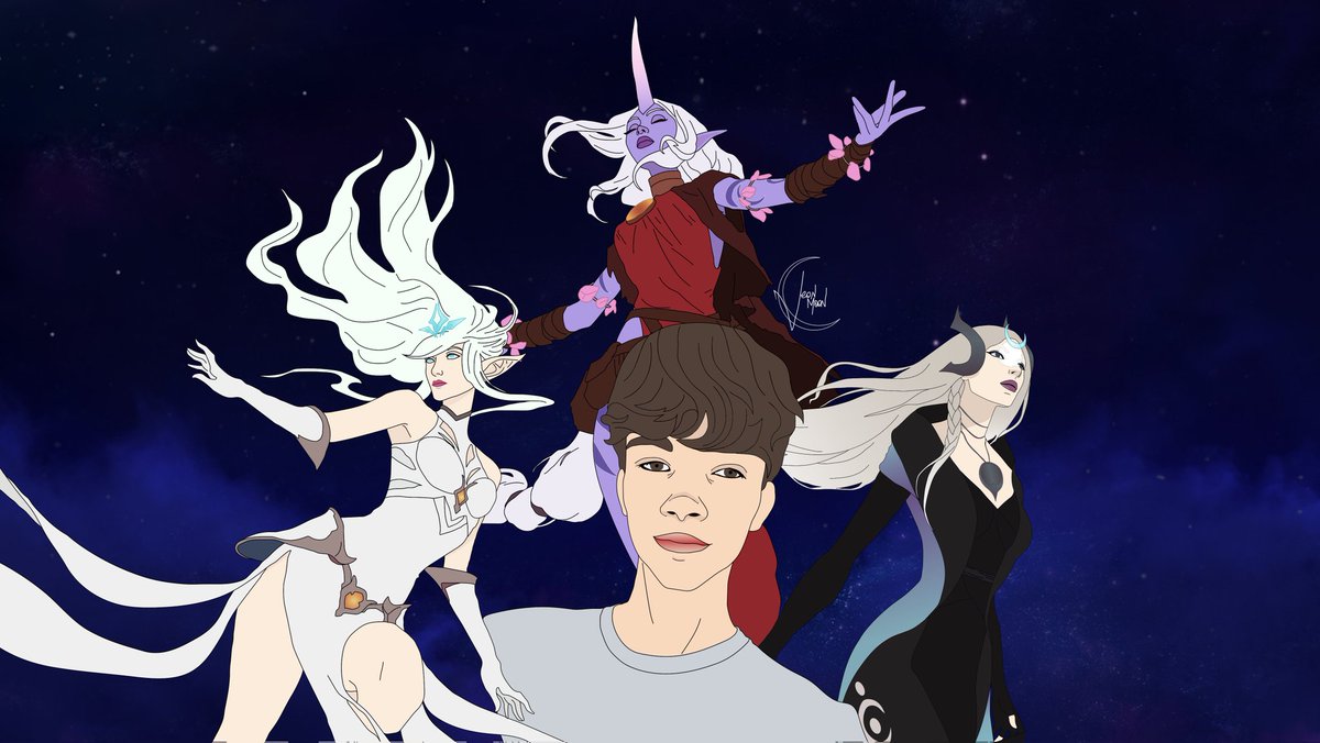 JeonMoonS2's tweet photo. Me &amp; my girls ♡
these are my favorite characters from #LeagueOfLegends

#lol #soraka #alune #janna #LeagueOfLegendsFanArt #ArtofLegends https://t.co/1JfKE8luNq