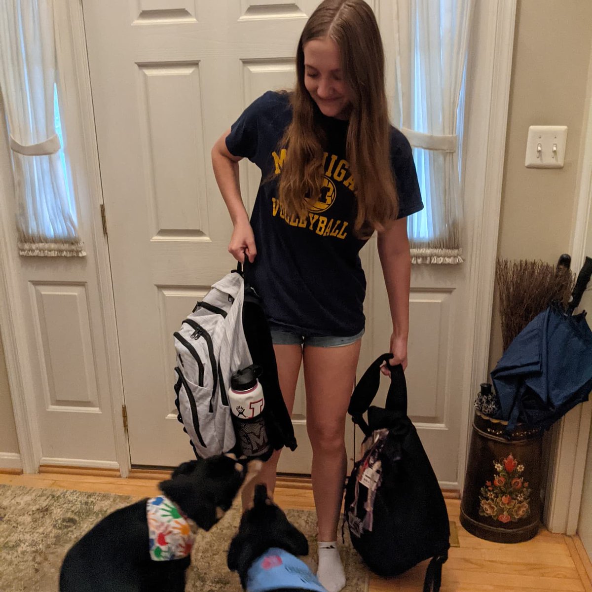 MeganSolfronk's tweet image. Back to School. #FCPSBackToSchool #8thgrade and #10thgrade #volleyballlife #furbabies