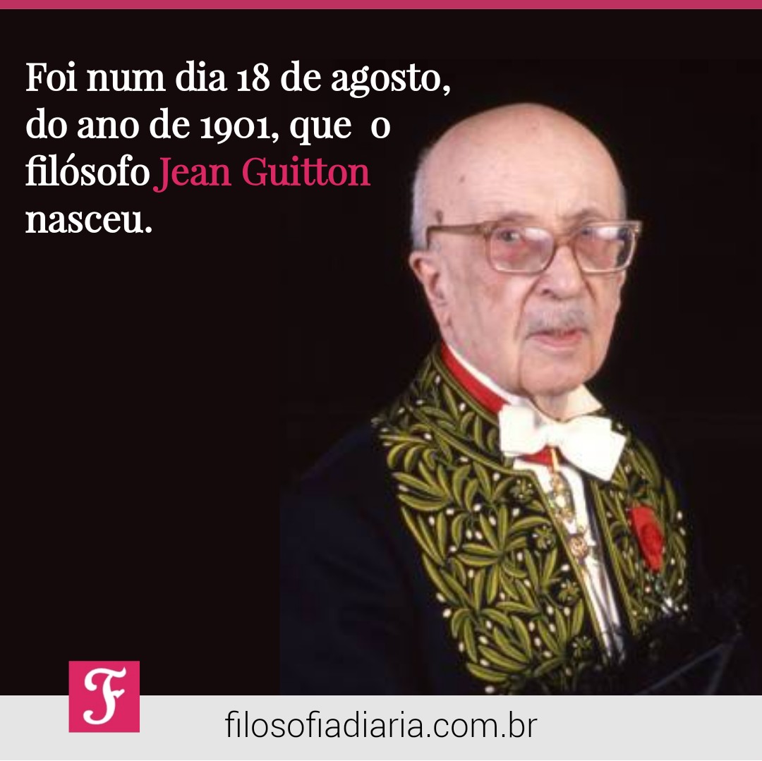 f_diaria's tweet photo. Foi num dia #18deagosto, do ano de #1901, que o #filósofo #JeanGuitton nasceu. De família #católica, o filósofo #francês foi #brilhante nos estudos e #escritor assíduo ao longo da vida. Foi prisioneiro durante a segunda #GuerraMundial.
O filósofo morreu em #1999, aos 97 anos. https://t.co/kMHE53mzoB