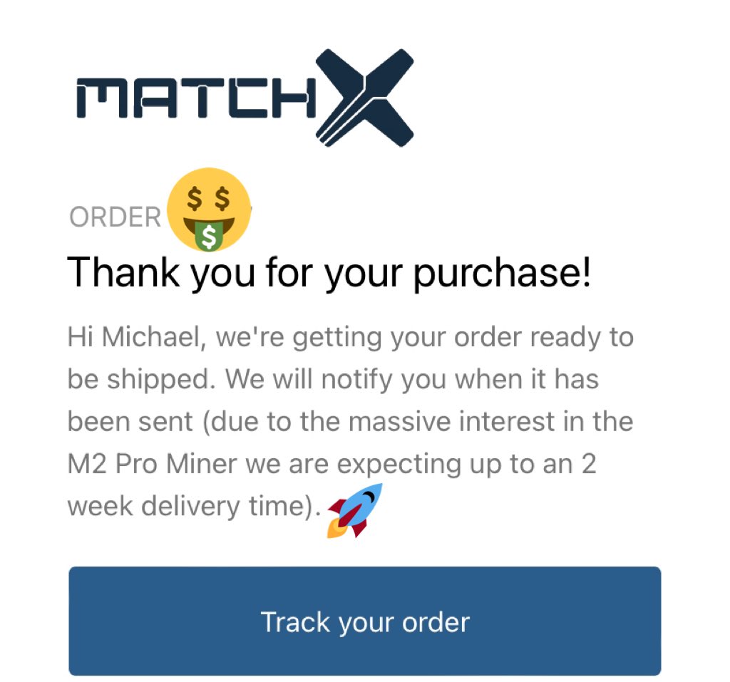 Crypto_____Mike's tweet image. My 2nd Match-X miner is on it’s way 🥳 Can’t wait to put it to work!
#IoT @matchx_iot @MXCfoundation #blockchain #Crypto $MXC #Future