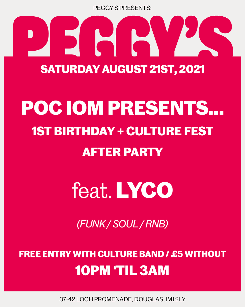 READY 4 DOUBLE @lyco___ TROUBLE 😈😈😈 SATURDAY OUR BFF'S @POC_IOM ARE CELEBRATING THEIR 1ST BIRTHDAY. EXPECT: FUNK / SOUL / RNB 💃🏿🕺🏽 PLUS COCKTAIL SPECIALS FROM OUR BAR BABES + A BIG BAD BIRTHDAY CAKE 🍹🎂 🥳 see you on the dancefloor xoxo