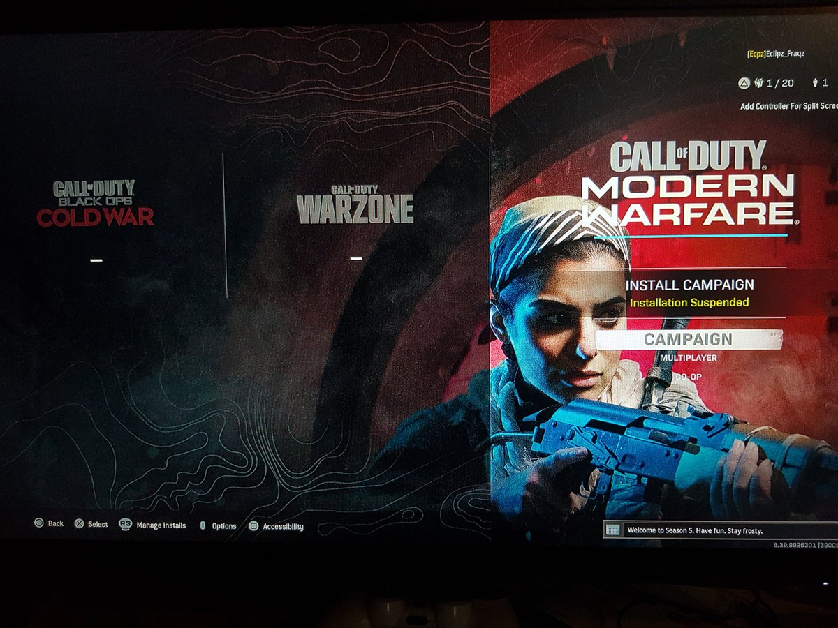 EclipzFraqz's tweet photo. @Activision Have you even tried sorting out the bug that keeps deleting modern warfare off the ps5 or you making that much money you don't care #callofduty #modernwarfare #activisionsupport #ActivisionBlizzard #activision ???????????????????????????????????????????????????????????????????? https://t.co/zX1xz5aFJ7