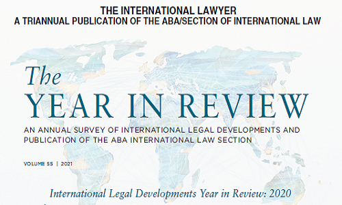 SFL attorneys David Levine and Antonia Iragorri have each been published in this year’s edition of The Year In Review, an annual publication of the American Bar Association's International Law Section. Read their contributions here: lnkd.in/e8wmEnjv