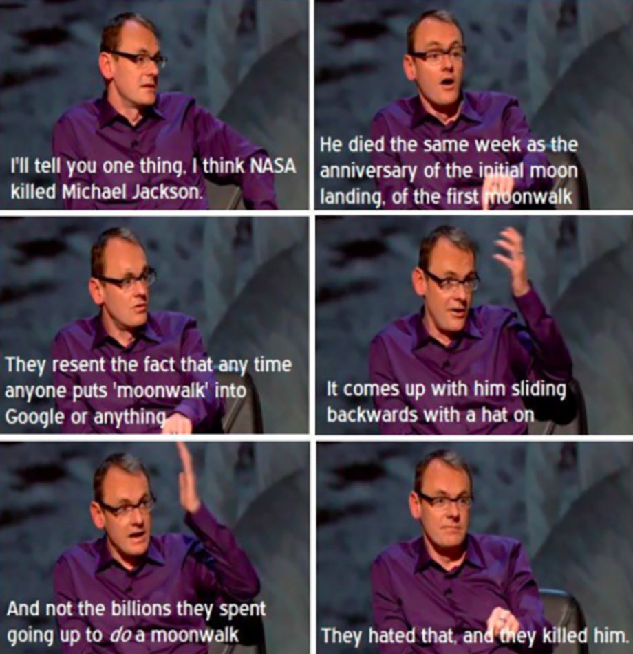GMcK2012's tweet photo. Sean Lock with the only good conspiracy theory. https://t.co/6StrdTmmCf