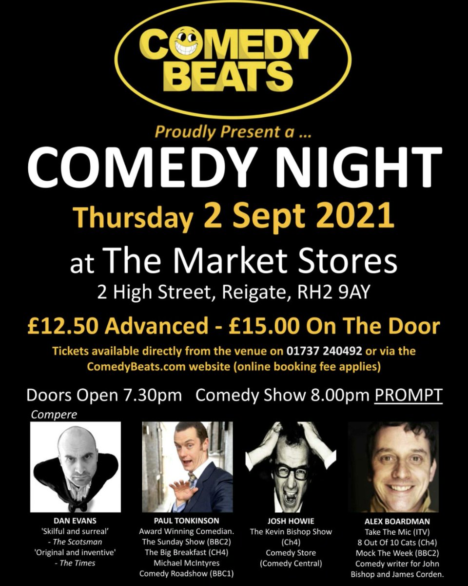 Market Stores (@marketreigate) on Twitter photo Bookings now being taken for our next comedy night! Call, pop on by or go online to book in some chuckles! Courtesy of <a href="/ComedyBeats/">Comedy Beats</a> #comedy #livecomedy #standup #Reigate #fullers Bookings now being taken for our next comedy night! Call, pop on by or go online to book in some chuckles! Courtesy of <a href="/ComedyBeats/">Comedy Beats</a> #comedy #livecomedy #standup #Reigate #fullers