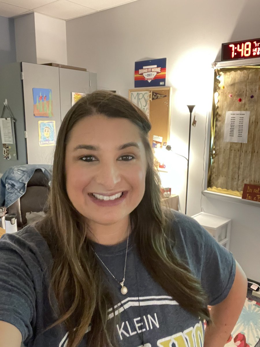 KCjmick's tweet photo. Happy #KleinFirstDay for my @FrankKISD 1st Grader and for my 7th year at @KleinCollins!! https://t.co/sqdeobvySM