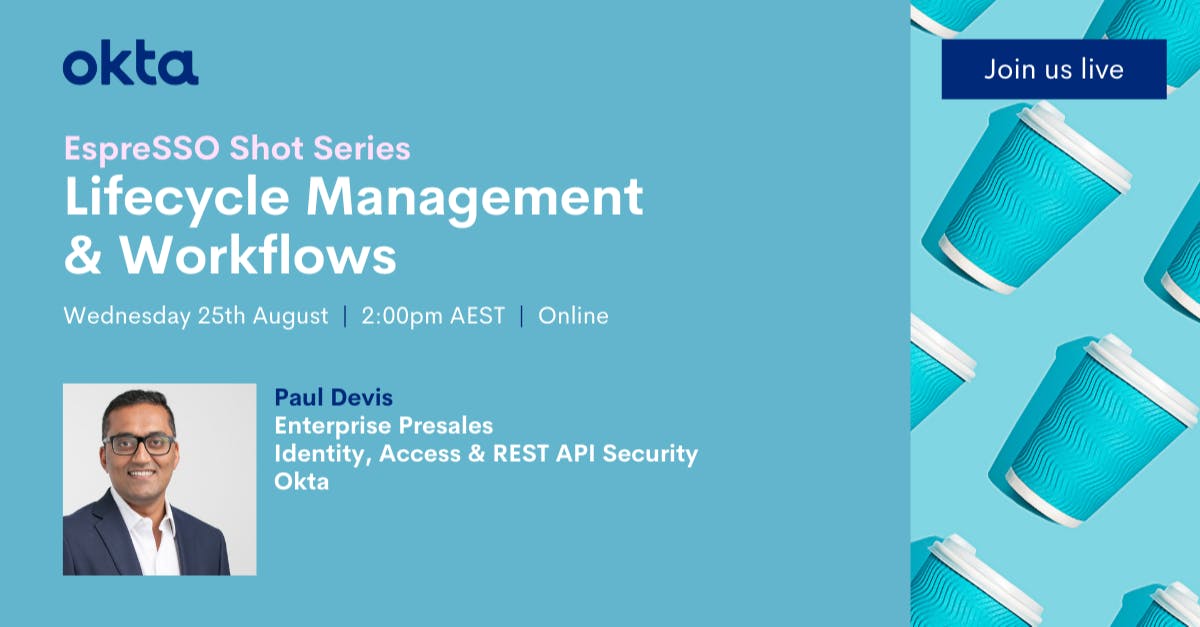 james_darwin's tweet image. The &quot;no code&quot; approach to defining scheduled or triggered workflow in the Okta platform makes it super easy and quick to setup. Come along to this session, and learn how.  bit.ly/2WaQJw0