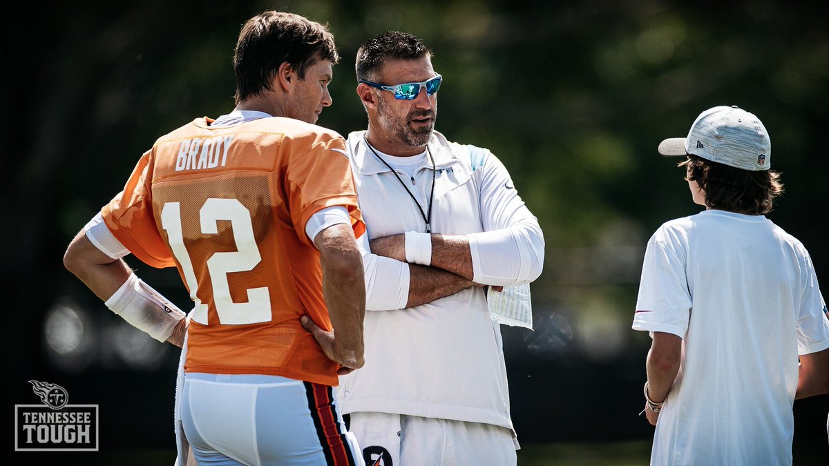 Jack Brady talking with his favorite former Patriot. Also pictured, Tom Brady