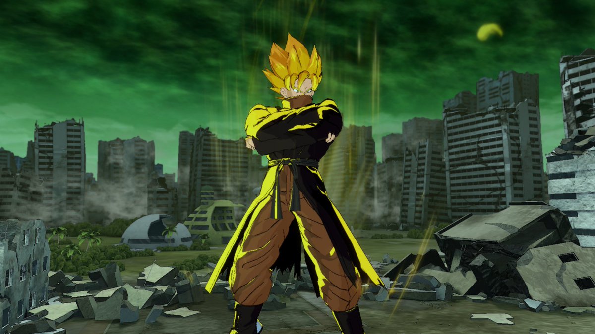 FreshRavenAC's tweet photo. Alright, debuting my custom SSJ shade (since base and transformed dyts are kinda the same 😉) hope ya'll like it @KekuKahn @NutMilky @SLOplays #SaiyanInBlackClothes #CustomShade https://t.co/0nkWr4cFxQ
