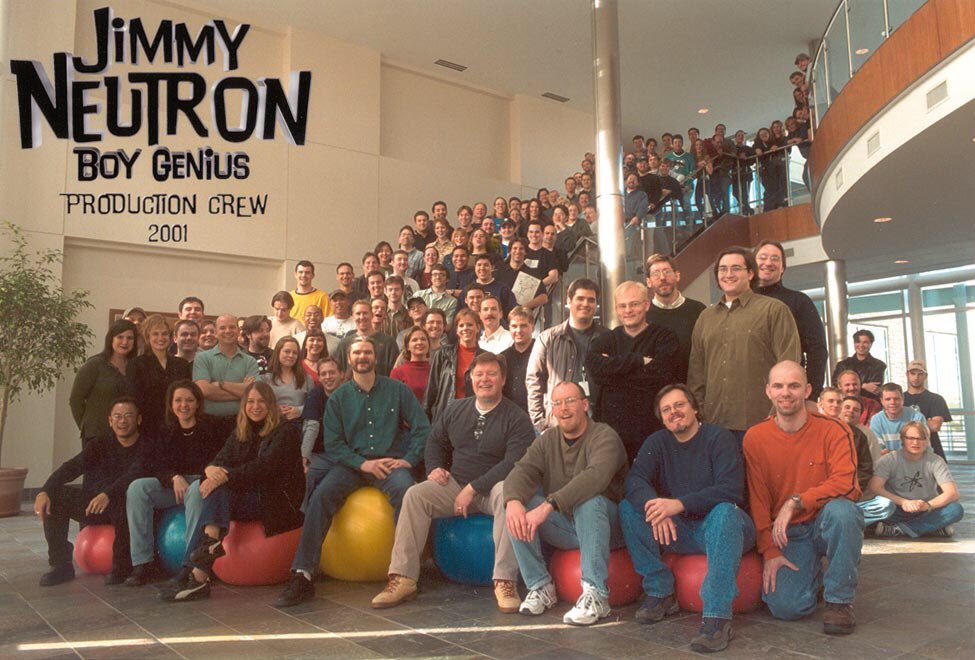 dnaHelixmonkey's tweet image. The Jimmy Neutron Crew in 2001. #jimmyneutron #DNAproductions