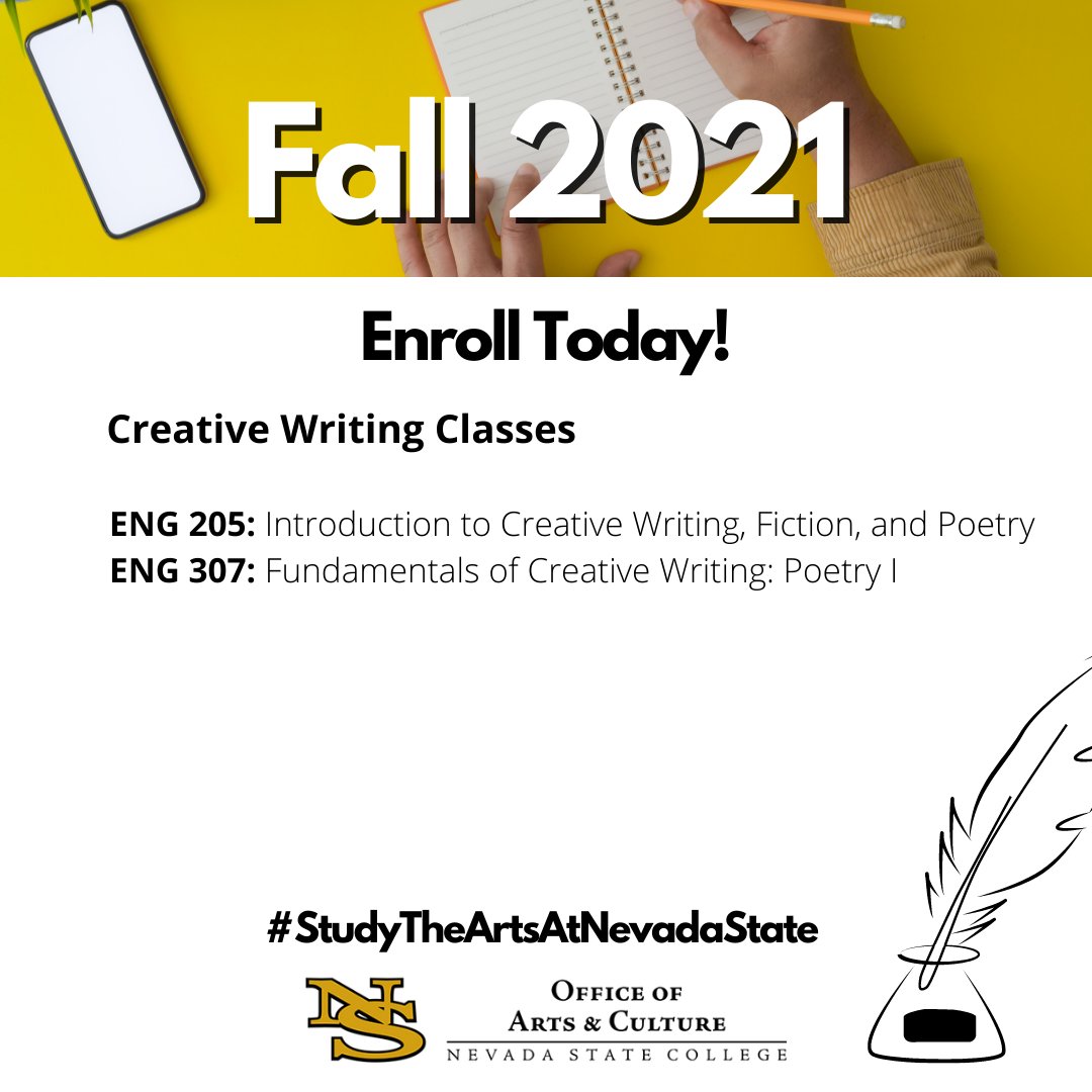 NevadaStateArts's tweet photo. Scorpions, the last day to add/drop classes for the Fall 2021 semester is August 29th. #studythearts #nsarts #nevadastatecollege #creativewriting #fall2021 https://t.co/mRJdFPerlx