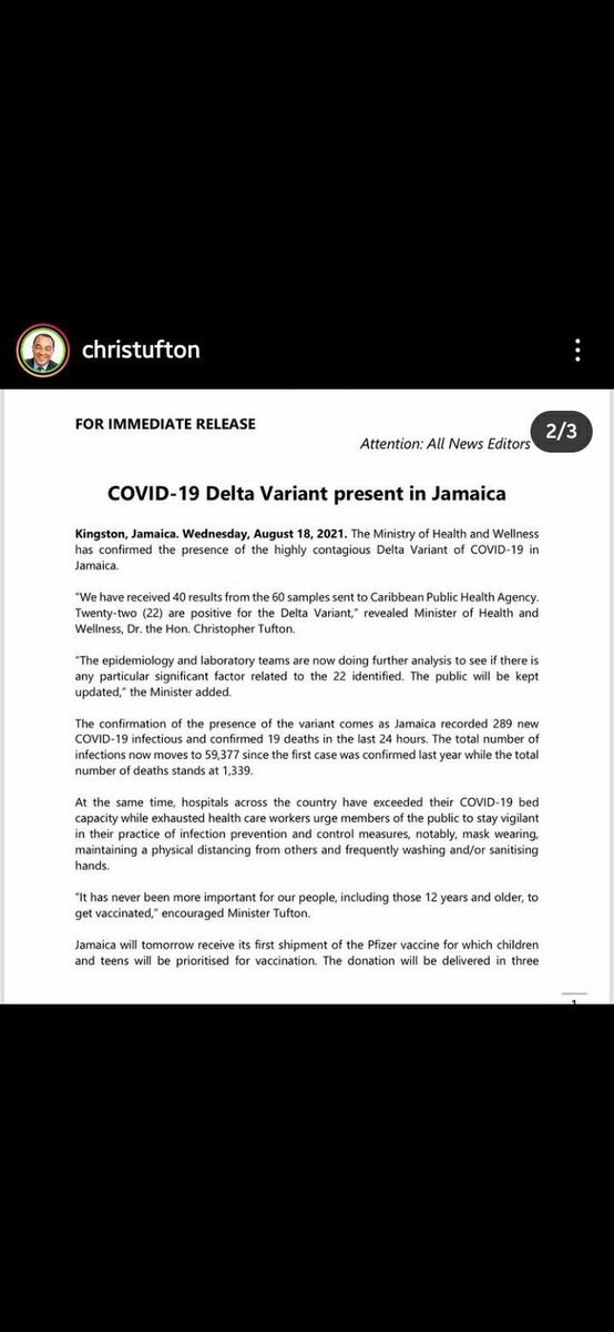 NEManchesterPNP's tweet photo. This is even more serious,we all need to be safe, observe the protocols outlined by the government. Those not yet vaccinated, we urge you to think about doing the right thing,for your self, your family and friends. https://t.co/nQ6nWlsKfy