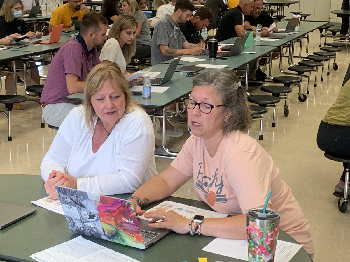 SteelePrincipal's tweet photo. Faculty at Marion L. Steele preparing for the first day of school. #CollaborationTime
#CometPride https://t.co/B72uMXR46Y