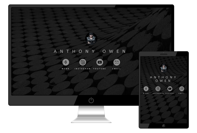 One-page landing page for videographer Anthony Owen complete. Not bad for just £99 - contact to get your landing page up and running within just one day!