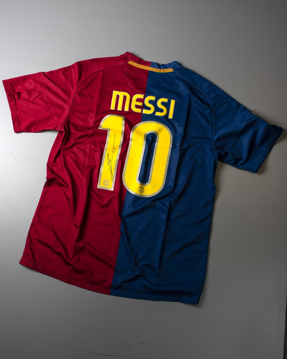 classicshirts's tweet photo. To celebrate Messi’s time at Barcelona, we’re giving away a signed shirt!

For a chance to win:

⚫ Retweet
⚫ Tag 3 friends
⚫ Follow @classicshirts &amp; @icons_football 

The giveaway is running across all of our socials and the winner will be announced on 25th of August! https://t.co/gQQXQnnLb3