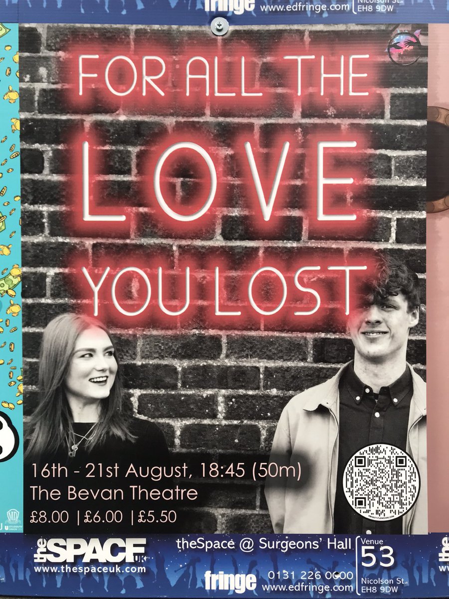 cecicorval's tweet photo. Absolutely loved #foralltheloveyoulost @MorosophyT at the Royal College of Surgeons, Edinburgh Festival Fringe 2021 @edfringe ! Highly recommended 👏👏👏👏👏👏👏👏 https://t.co/X12nOcNC3s